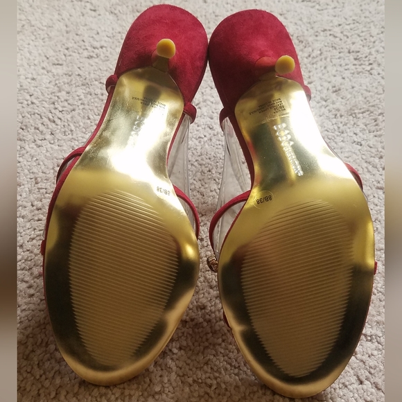 BCBG Red Jeweled Strappy Heels - Picture 3 of 3